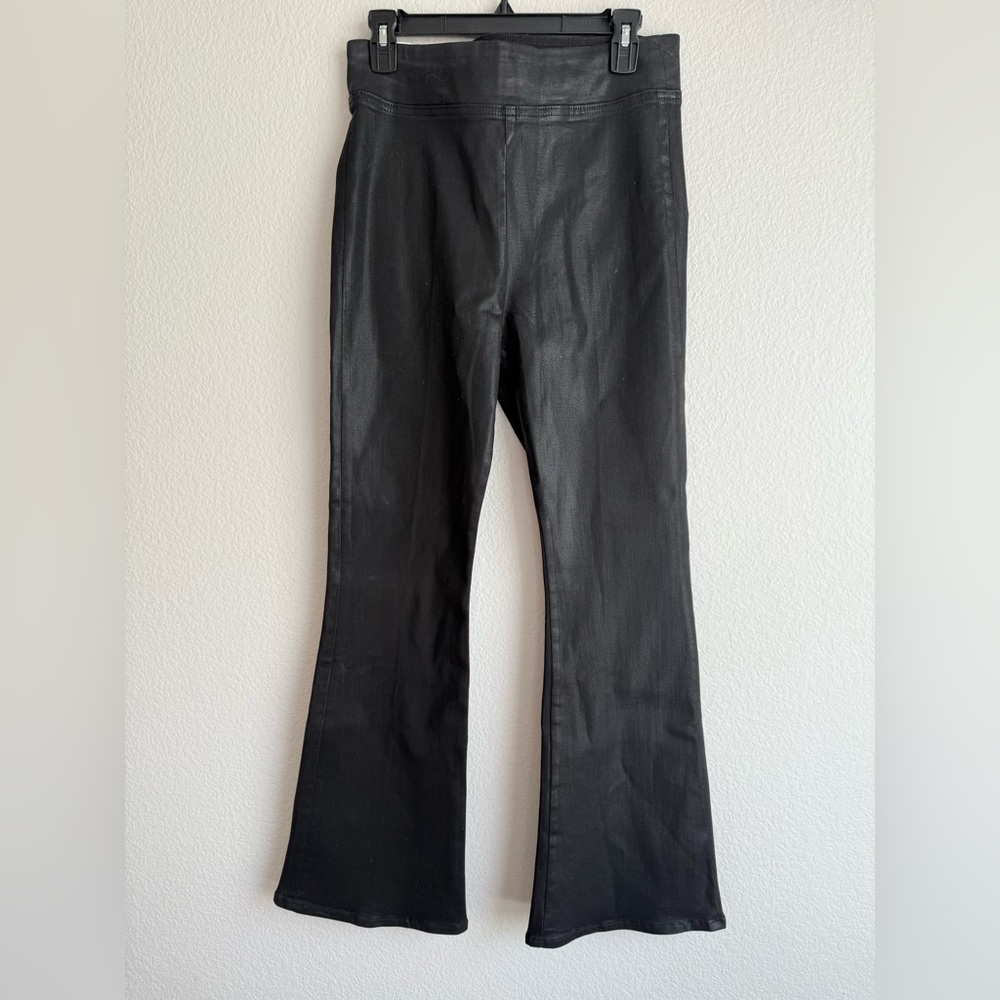 FRAME black coated flare pants